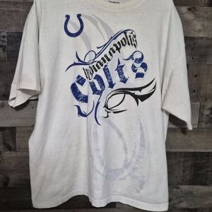 Reebok White Tee with Blue Colts Graphic